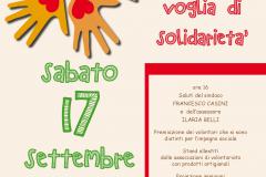 80 voglia di solidarietà: appuntamento sabato 17 settembre, ore 15.30